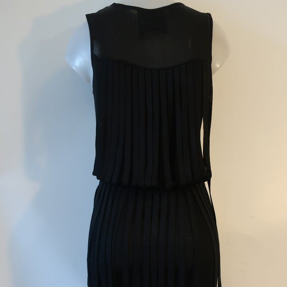 Womens Cheap and Chic by Moschino Black Sleeveless Fringed Ribbon Dress XS - Picture 8 of 16